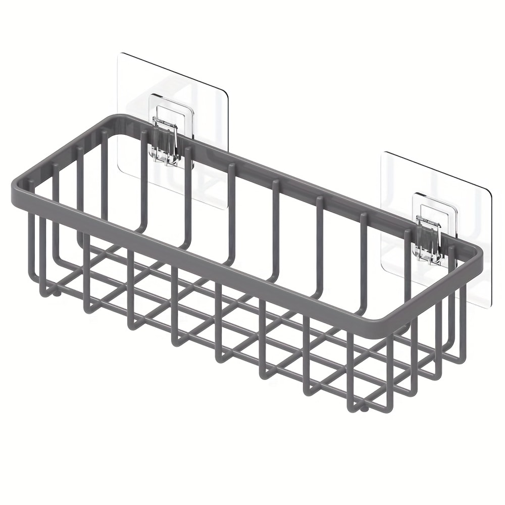 Self Draining Kitchen Sink Sponge Holder & Rag Organizer Rack Large Capacity Countertop Storage Caddy