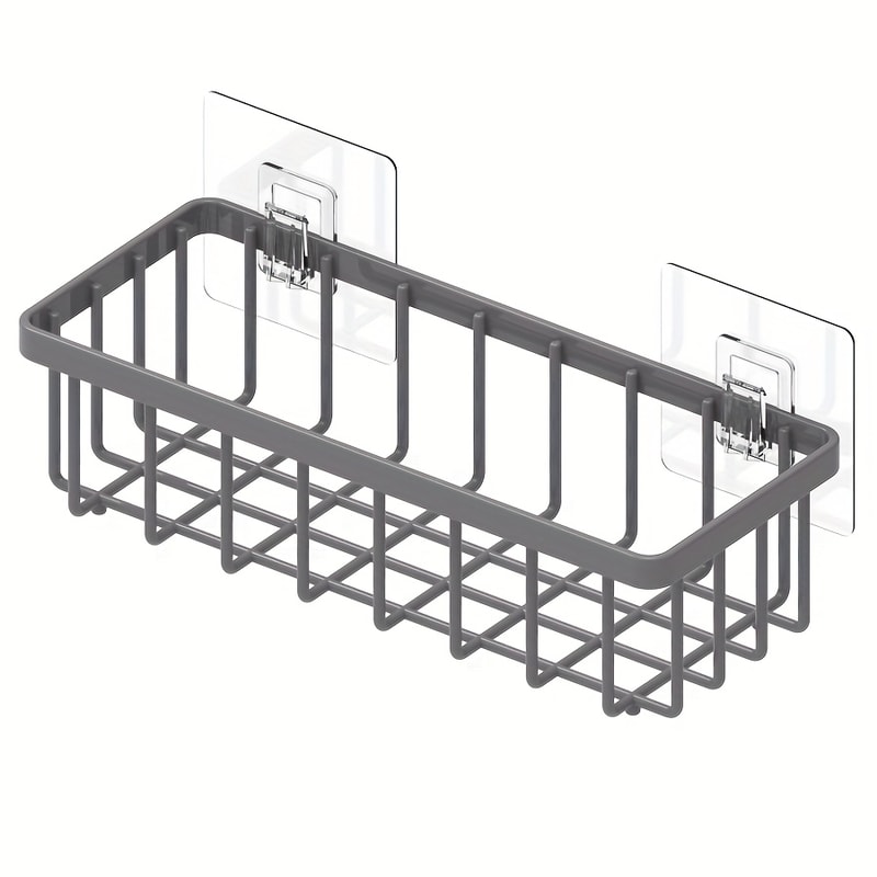 Self Draining Kitchen Sink Sponge Holder & Rag Organizer Rack Large Capacity Countertop Storage Caddy