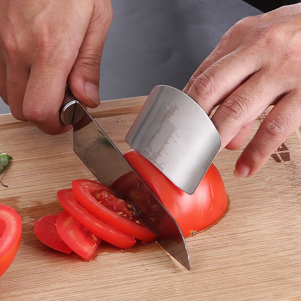 Stainless Steel Finger Guard Kitchen Finger Protector For Safe Vegetable Cutting Tool 1