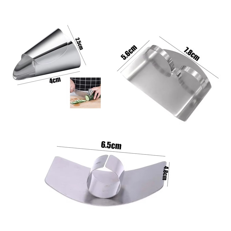 Stainless Steel Finger Guard Kitchen Finger Protector For Safe Vegetable Cutting Tool 5