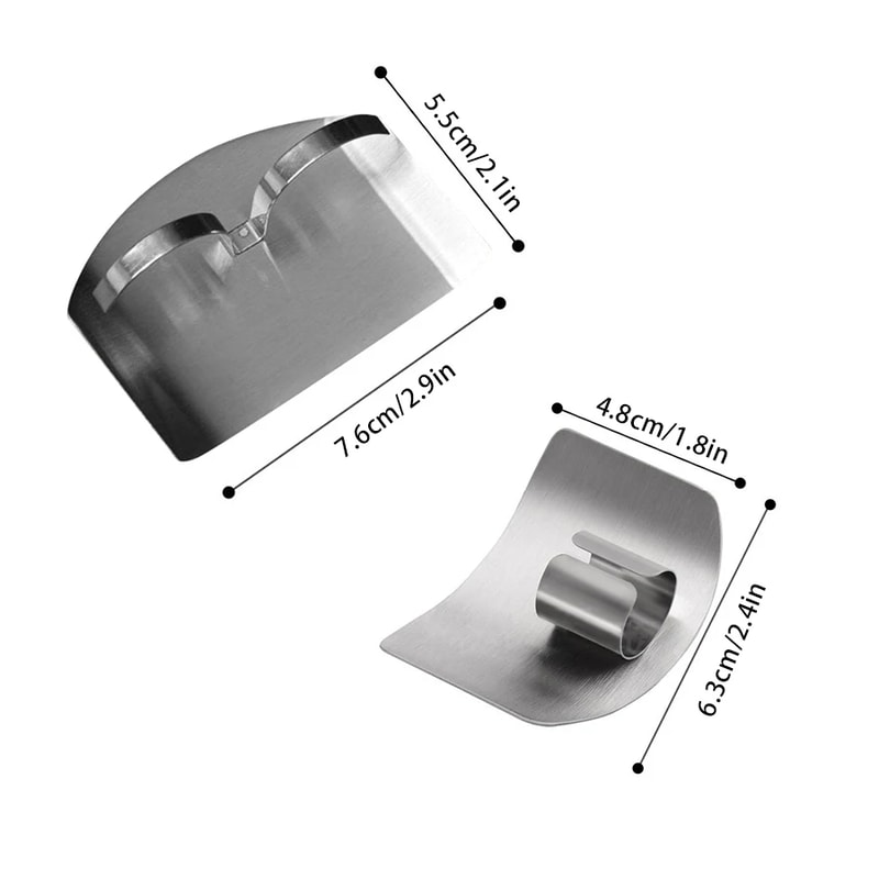 Stainless Steel Finger Protector Kitchen Finger Guard for Cutting Vegetables & Meat Safety Tool