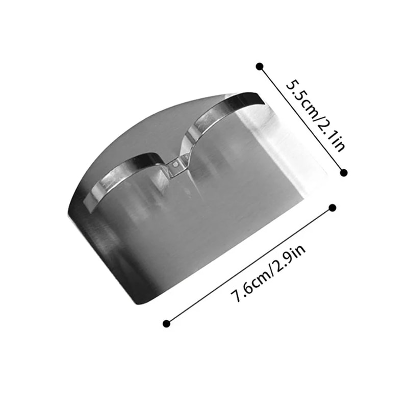 Stainless Steel Finger Protector Kitchen Finger Guard for Cutting Vegetables & Meat Safety Tool