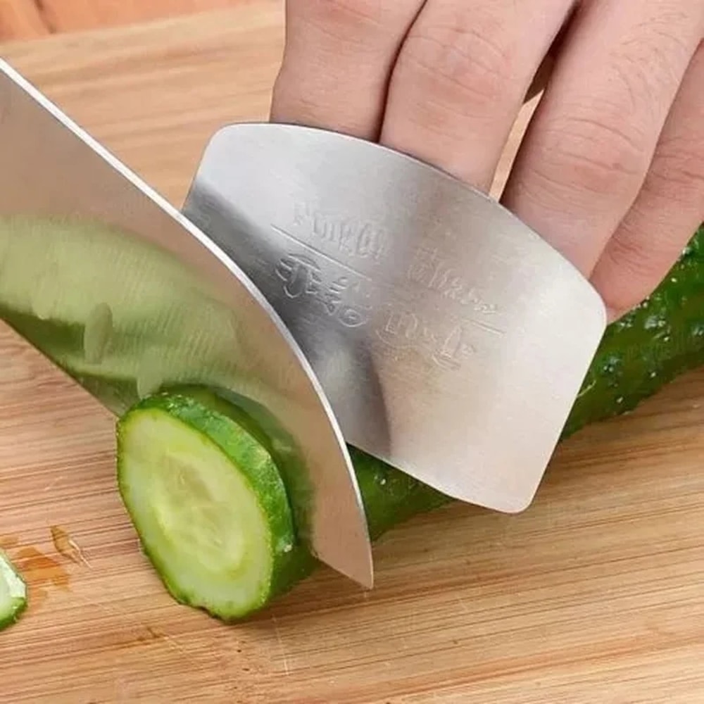 Stainless Steel Finger Guard Kitchen Knife Finger Protector For Safe Cutting 0