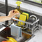 Kitchen Sink Stainless Steel Organizer Rack Sponge Holder Faucet Storage Drain Shelf 8