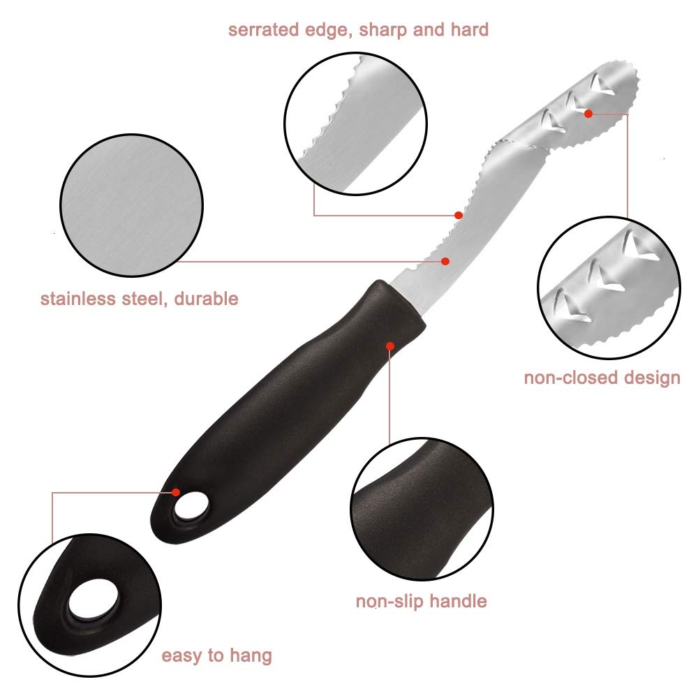 Stainless Steel Jalapeno Corer & Pepper Corer Tool Chili Seed Remover & Vegetable Corer