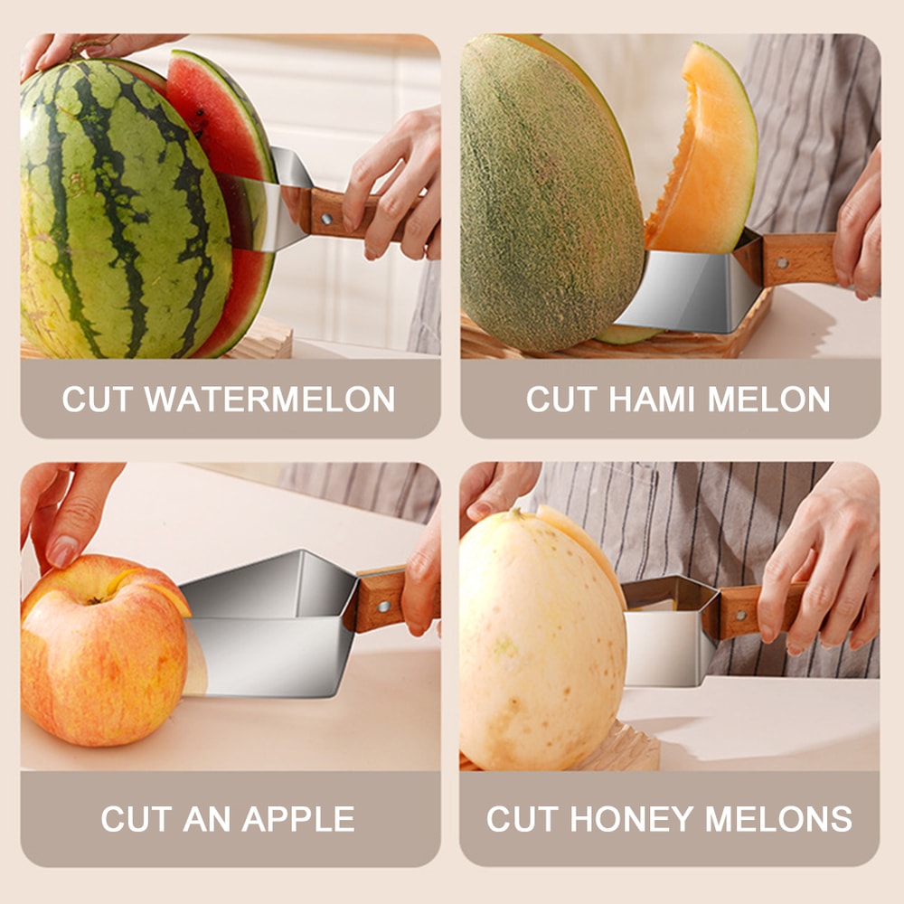 Stainless Steel Watermelon Slicer Tool Fruit Cutter Divider For Easy Uniform Slices 5