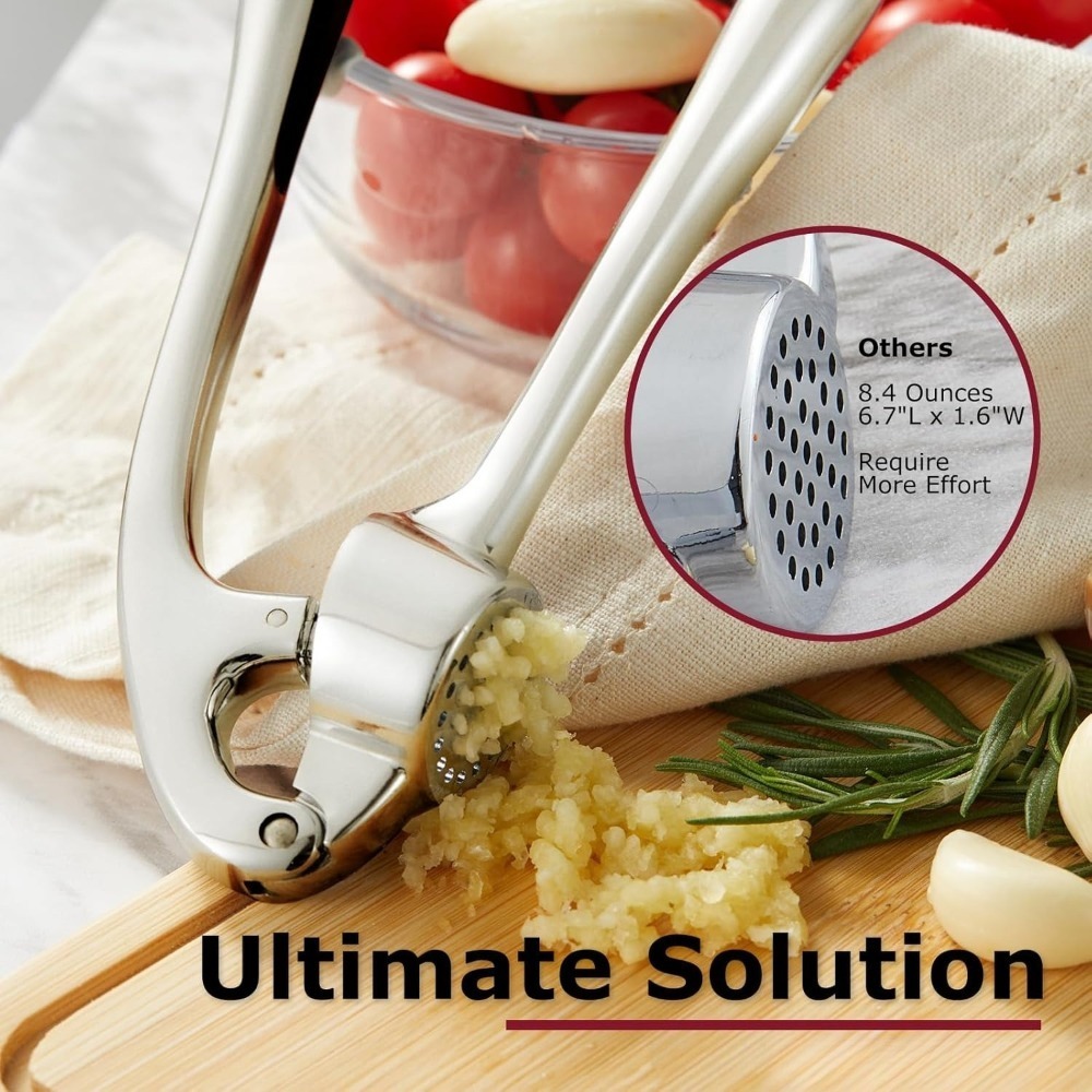 Heavy Duty Garlic Press Stainless Steel Crusher Easy Clean Kitchen Mincer 2