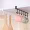 Under Shelf Storage Rack With Metal Hooks Kitchen Cabinet Organizer Wardrobe Storage Solution 0