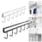 Under Shelf Storage Rack With Metal Hooks Kitchen Cabinet Organizer Wardrobe Storage Solution 1