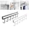 Under Shelf Storage Rack With Metal Hooks Kitchen Cabinet Organizer Wardrobe Storage Solution 2