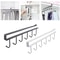 Under Shelf Storage Rack With Metal Hooks Kitchen Cabinet Organizer Wardrobe Storage Solution 2