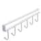 Under Shelf Storage Rack With Metal Hooks Kitchen Cabinet Organizer Wardrobe Storage Solution 3