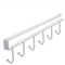 Under Shelf Storage Rack With Metal Hooks Kitchen Cabinet Organizer Wardrobe Storage Solution 3
