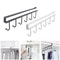 Under Shelf Storage Rack With Metal Hooks Kitchen Cabinet Organizer Wardrobe Storage Solution 4