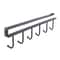 Under Shelf Storage Rack With Metal Hooks Kitchen Cabinet Organizer Wardrobe Storage Solution 5