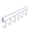 Under Shelf Storage Rack With Metal Hooks Kitchen Cabinet Organizer Wardrobe Storage Solution 6