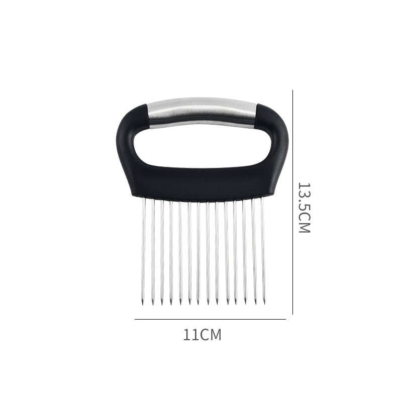 Stainless Steel Onion Cutter Holder Vegetable Slicer, Tomato & Potato Cutting Fork Kitchen Tool