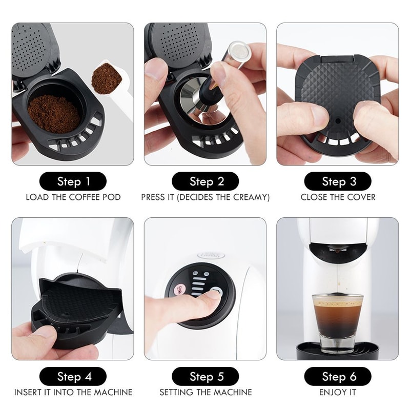 Reusable Capsule Adapter Refillable Coffee Pod For Genio S Piccolo XS Machines 2