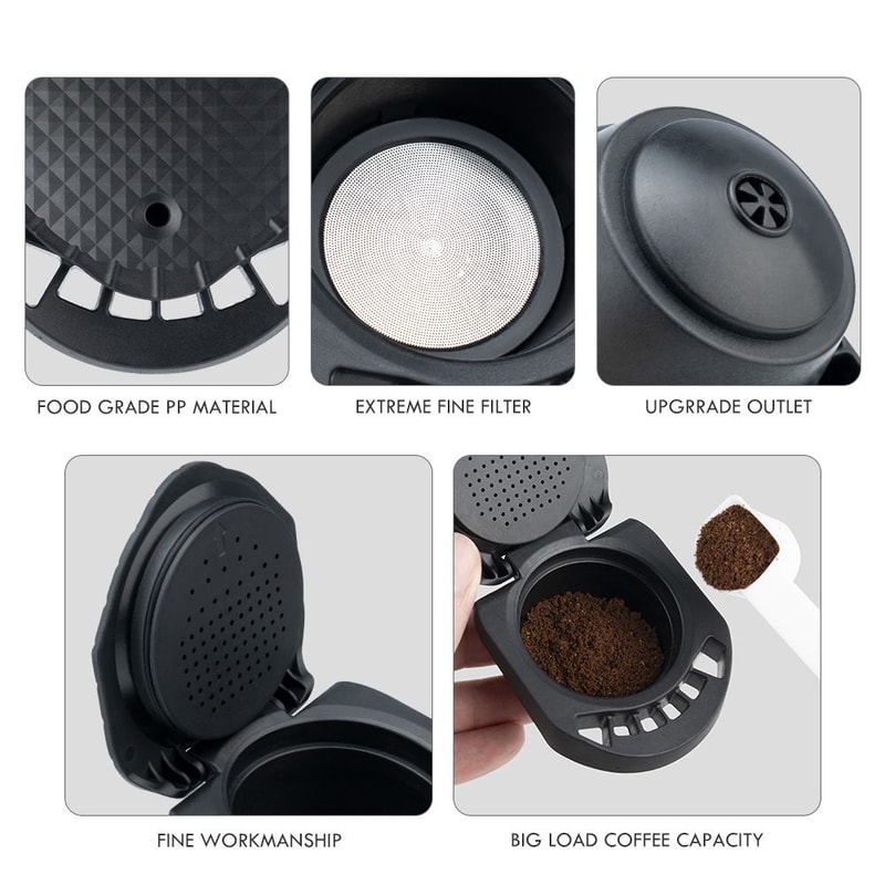 Reusable Capsule Adapter Refillable Coffee Pod For Genio S Piccolo XS Machines 4