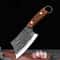 Stainless Steel Meat Cleaver & Boning Chef Knife with Wood Handle