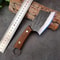 Stainless Steel Meat Cleaver & Boning Chef Knife with Wood Handle