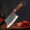 Stainless Steel Meat Cleaver & Boning Chef Knife with Wood Handle