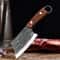 Stainless Steel Meat Cleaver & Boning Chef Knife with Wood Handle