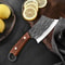 Stainless Steel Meat Cleaver & Boning Chef Knife with Wood Handle