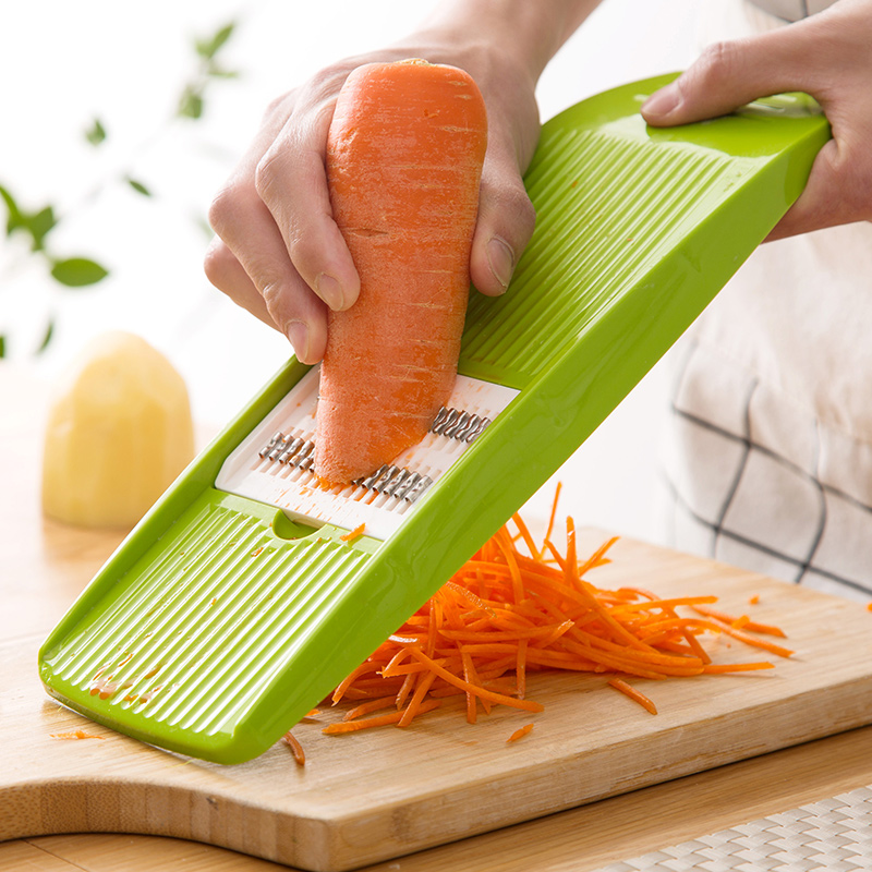 Stainless Steel Vegetable Mandoline Slicer with Julienne Cutter for Potato & Carrot