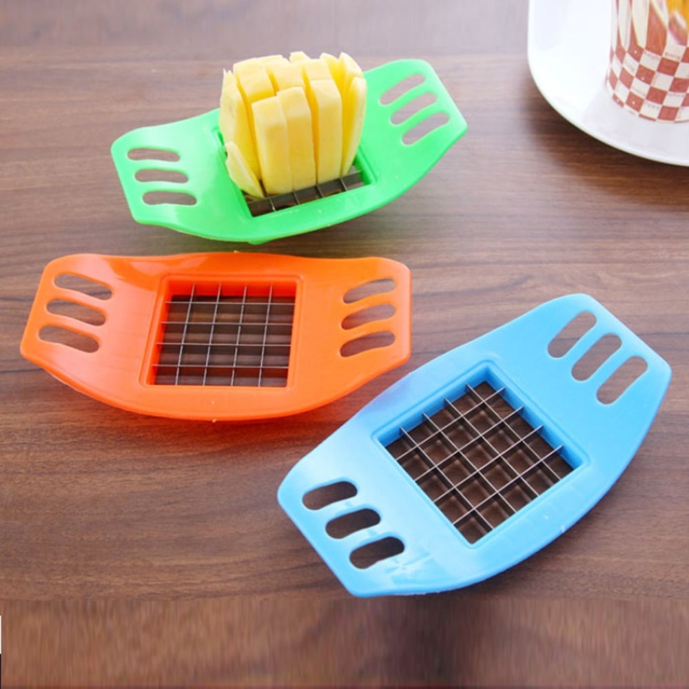 Stainless Steel French Fry Cutter & Vegetable Slicer for Potatoes and Kitchen Prep