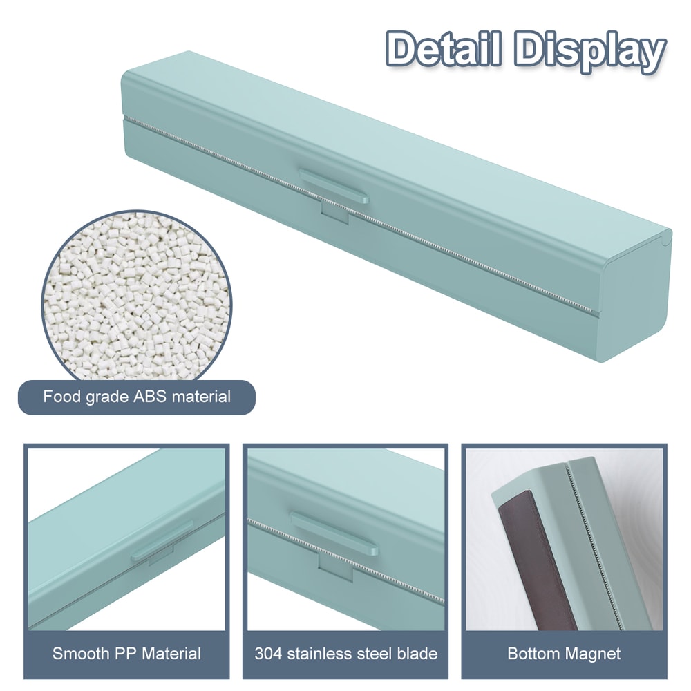 Cling Film Dispenser with Cutter Plastic Wrap & Foil Wrap Cutter Kitchen Storage Tool