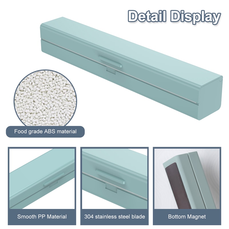 Cling Film Dispenser with Cutter Plastic Wrap & Foil Wrap Cutter Kitchen Storage Tool