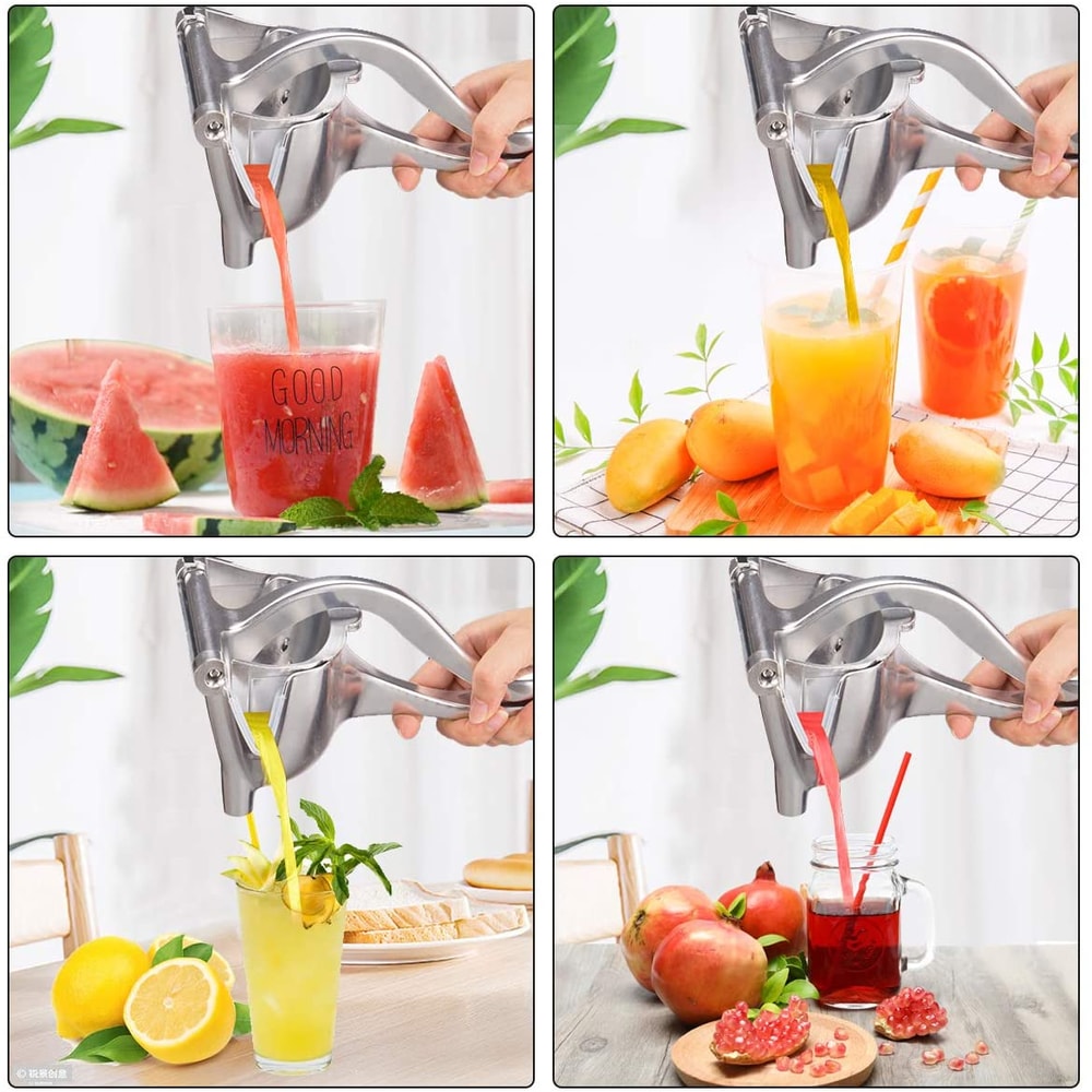 Aluminum Alloy Manual Juice Squeezer Hand Press Citrus Juicer for Pomegranate Orange Lemon