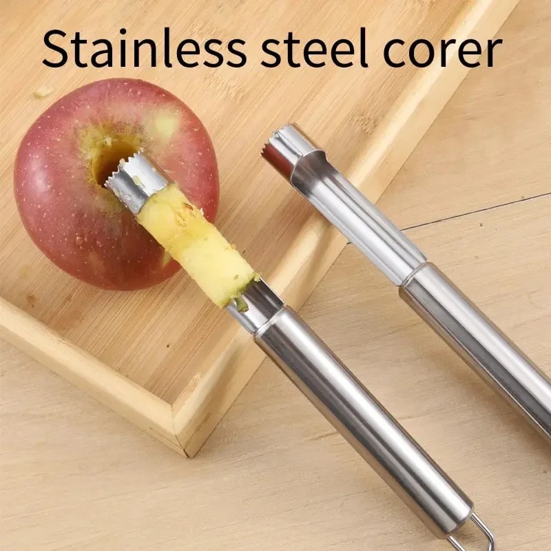 Stainless Steel Apple Corer and Fruit Slicer Kitchen Tool for Easy Fruit Prep