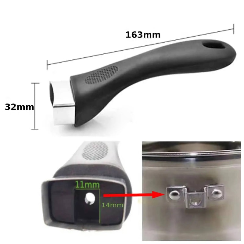 Non Slip Bakelite Pot Handle Replacement for Frying Pan and Saucepan Cookware Grip