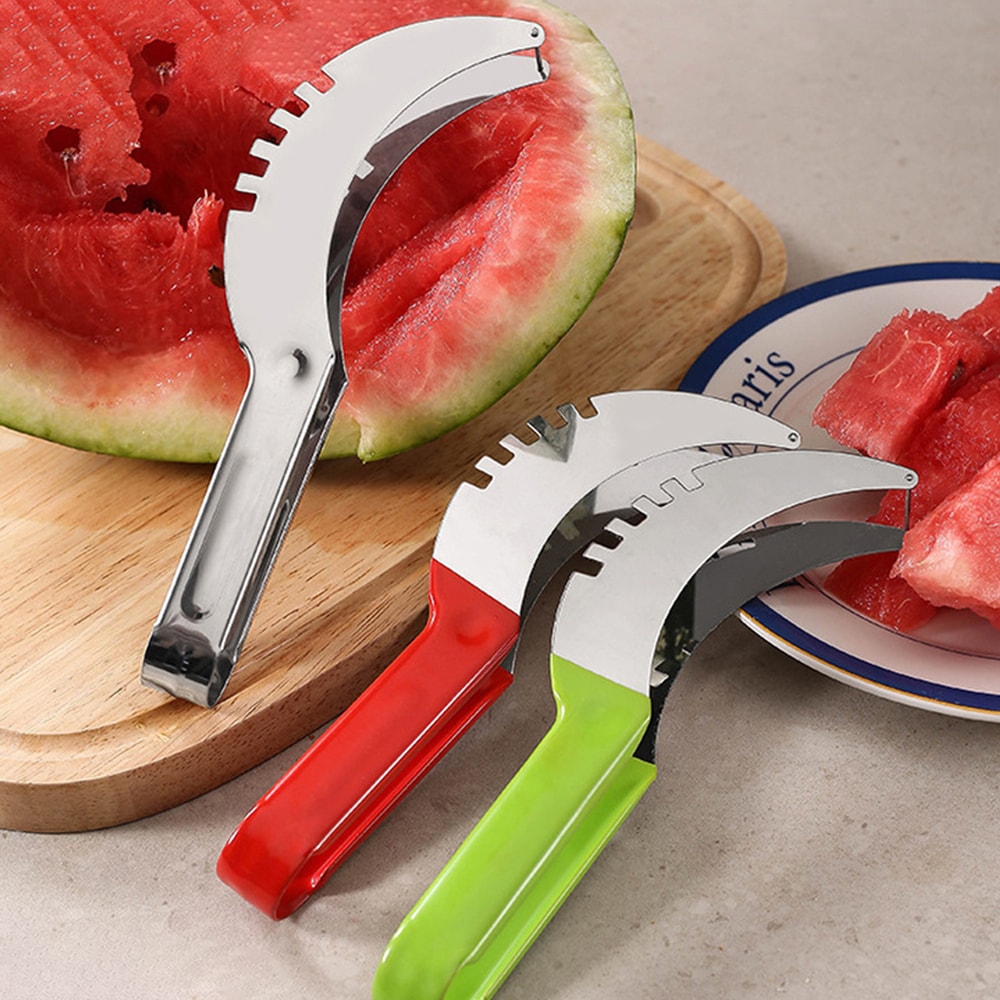 EasyGrip Watermelon Slicer And Stainless Steel Fruit Cutter 2