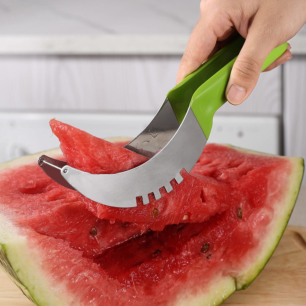 EasyGrip Watermelon Slicer And Stainless Steel Fruit Cutter 3