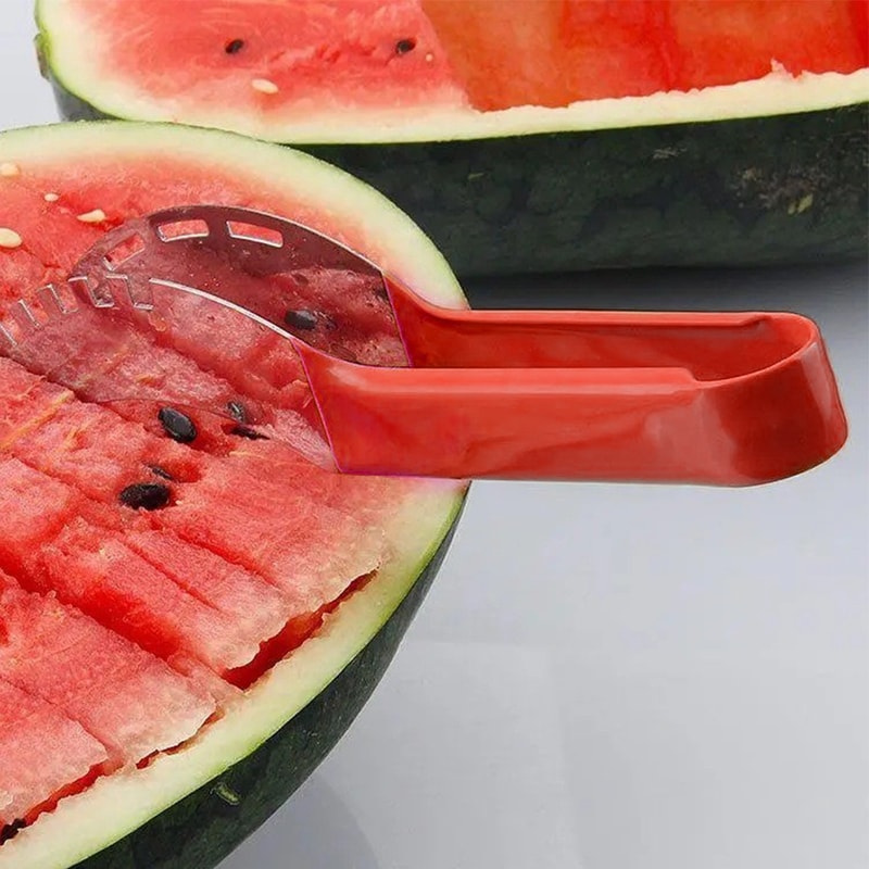 EasyGrip Watermelon Slicer And Stainless Steel Fruit Cutter 5
