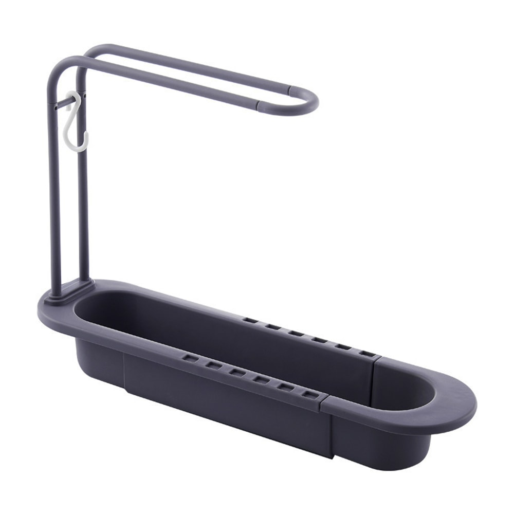 Sink Shelf Organizer Adjustable Drain Rack For Soap Sponge Towels 6