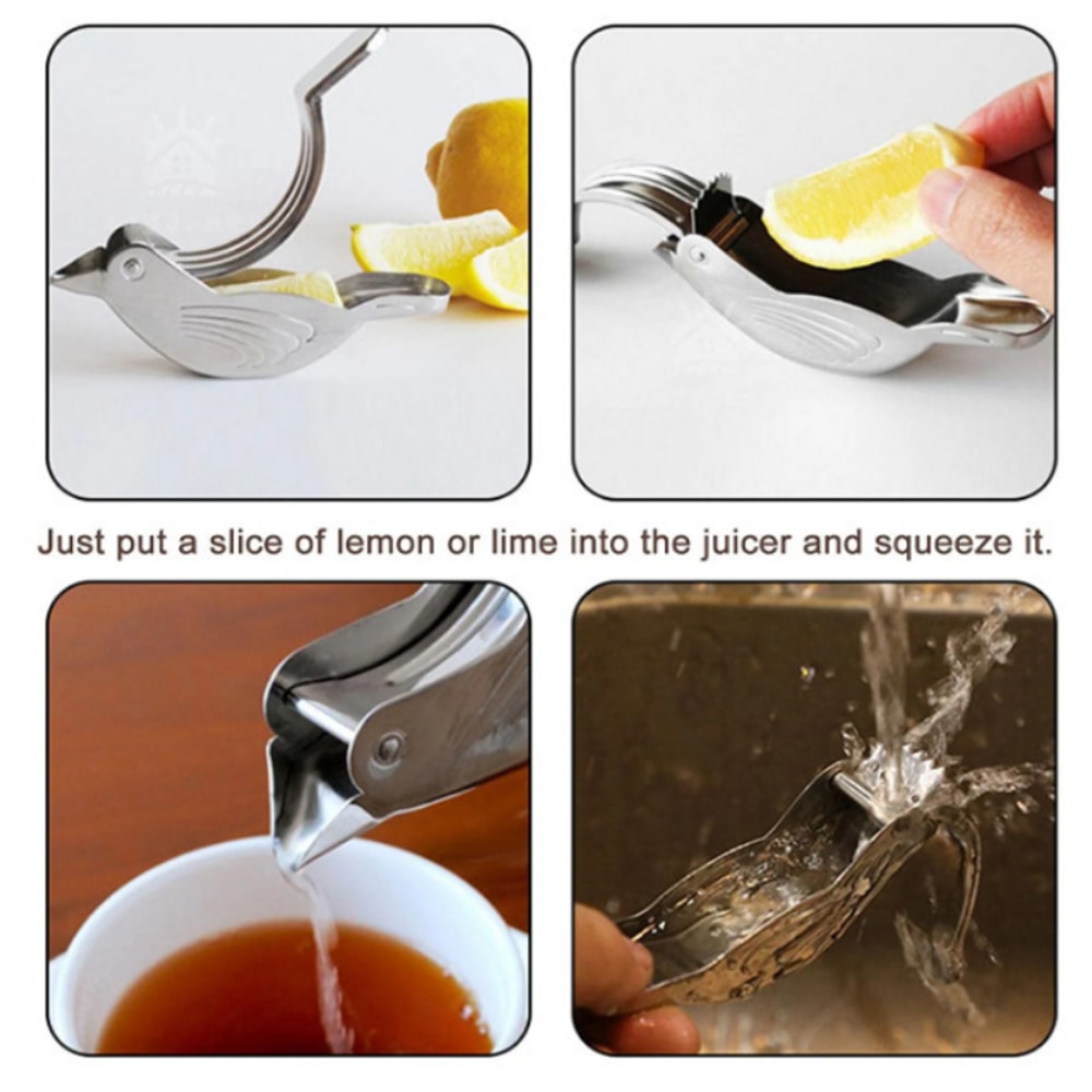Stainless Steel Bird Shaped Lemon Squeezer Tea Infuser Multi Use Juicer For Kitchen Home 3