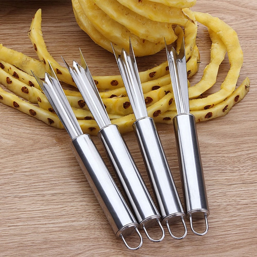 Stainless Steel Pineapple Peeler & Fruit Slicer Cutter Easy Pineapple Core Remover for Effortless Slicing