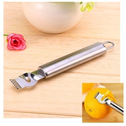 stainless steel citrus peeler & zester premium fruit zesting knife for lemon, orange, lime, and more