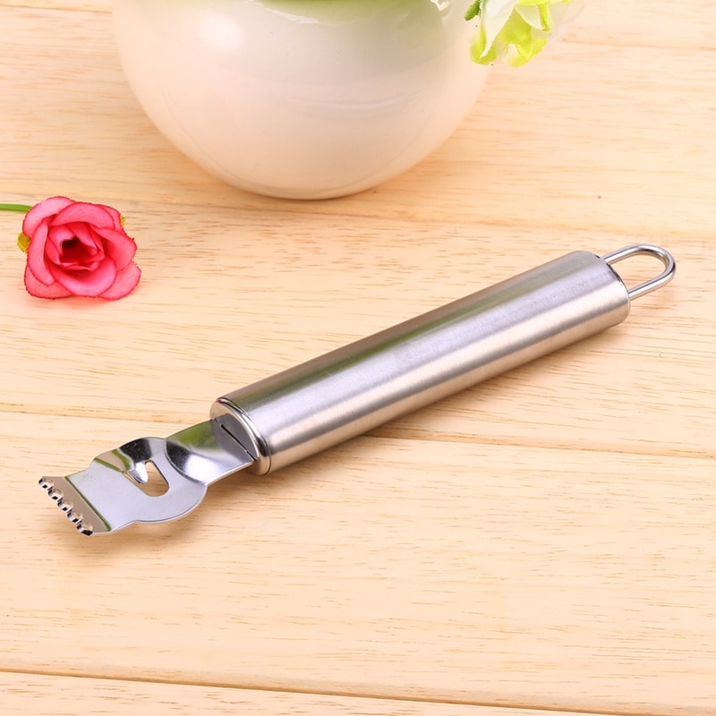 Stainless Steel Citrus Peeler & Zester Premium Fruit Zesting Knife for Lemon, Orange, Lime, and More
