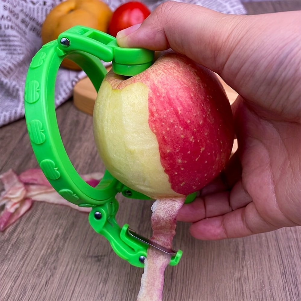 Rotating Fruit Peeler Quick Peel Kitchen Tool With Non Slip Grip For Apples Pears Melons 0