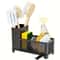 Kitchen Drain Rack for Utensils & Cleaning Tools Space Saving Drying Basket for Sponges & Brushes