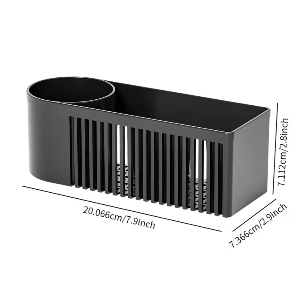 Kitchen Drain Rack for Utensils & Cleaning Tools Space Saving Drying Basket for Sponges & Brushes