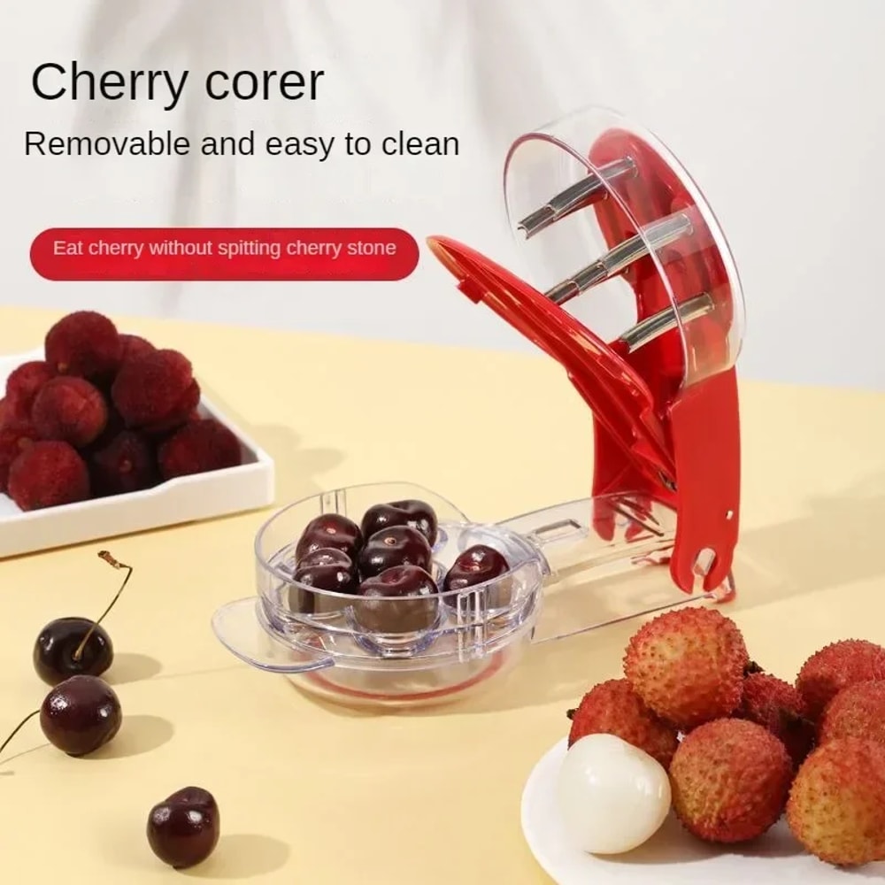Stainless Steel Cherry Pitter Handheld Fruit Pitter With Holes For Easy Pitting And Coring 4
