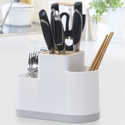 kitchen knife & utensils holder caddy cutlery organizer for countertop