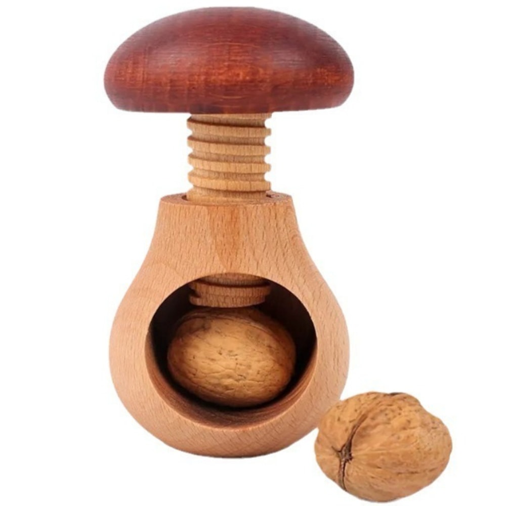 Mushroom Shaped Nutcracker Tongs Adjustable Multi Tool for Easy Cracking of Walnuts, Pecans, and More