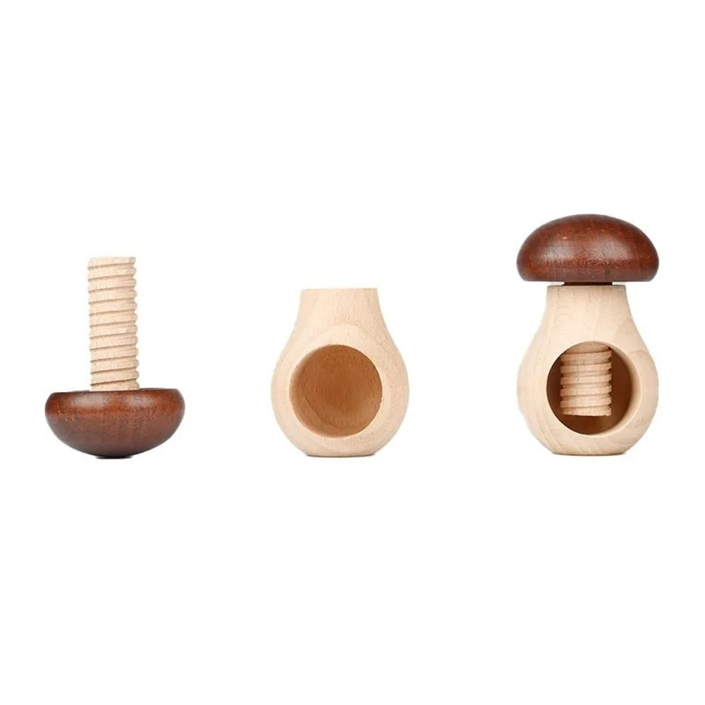 Mushroom Shaped Nutcracker Tongs Adjustable Multi Tool for Easy Cracking of Walnuts, Pecans, and More